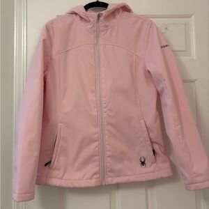 Spyder Womens Spyderlite Pink Jacket with hood and Zip Pockets Size Medium